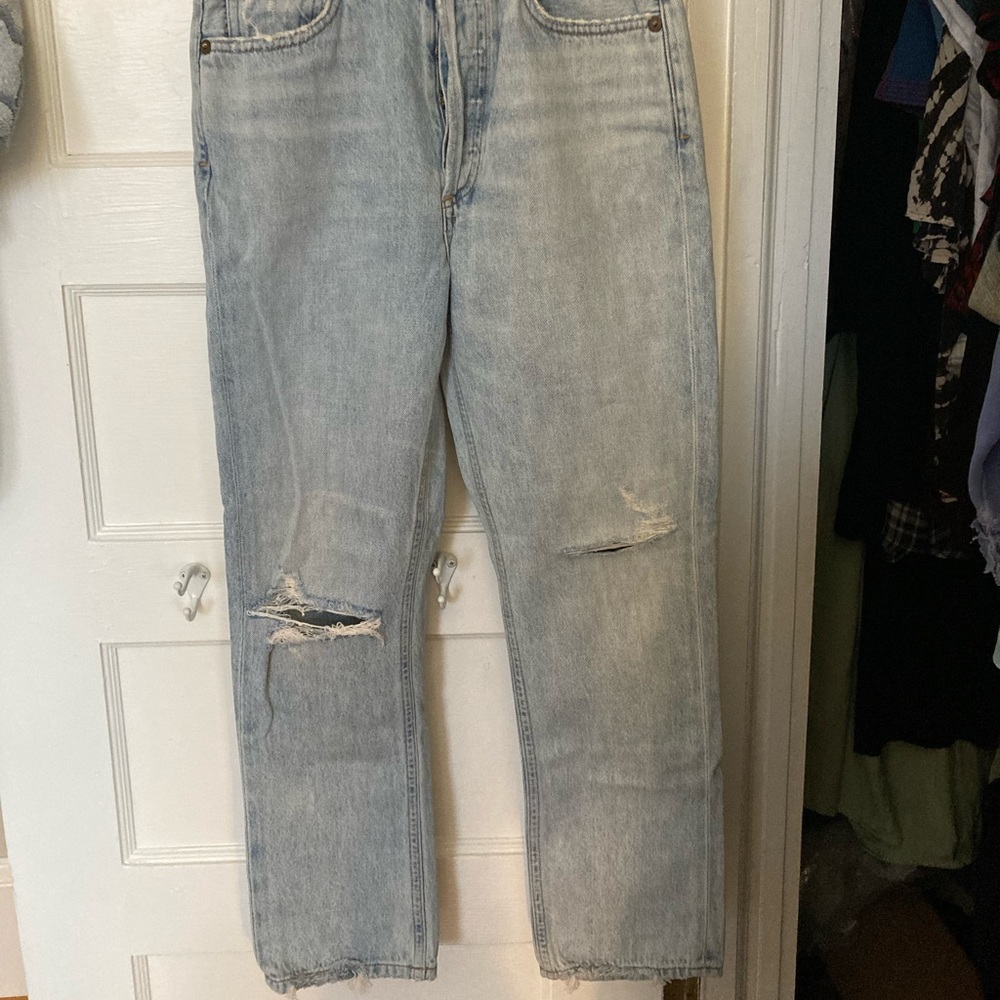 Agolde Riley High Rise Straight Crop Jeans 25 - Picture 3 of 7